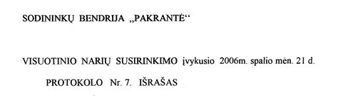 Schema, iliustruojanti Sodininkų bendrijos 