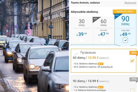 Ilustracija su populiariomis automobilių skelbimų svetainėmis Danijoje