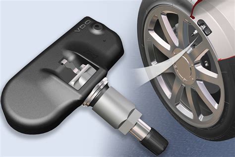 Ilustracija, kaip veikia padangų slėgio daviklis ir TPMS sistema automobilyje