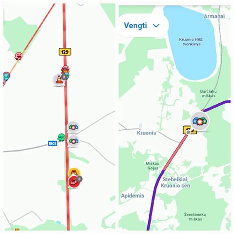 Sema: eismo įvykio vieta Kaišiadorių rajone, kur susidūrė du automobiliai