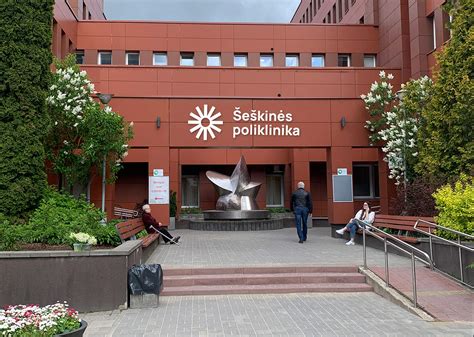 Schema su pagrindiniais Šeškinės poliklinikos kontaktais ir vairuotojų komisijos darbo laiku