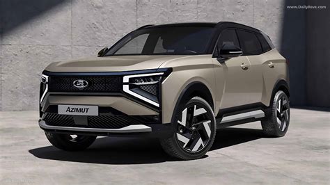 vizualizacija: modernus Lada Azimut krosoveris su LED optika