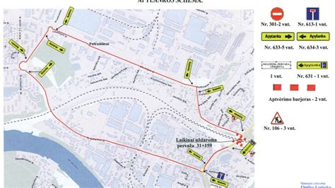 Gėluvos viaduko remonto zonos apylankos schema