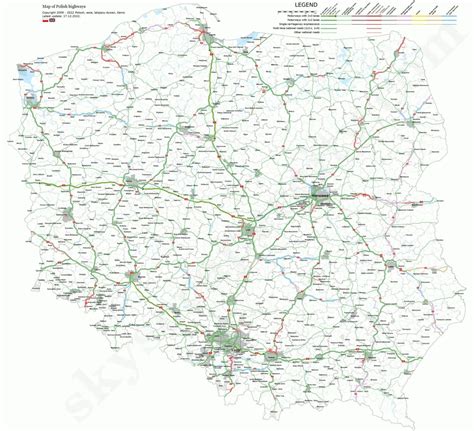 Interaktyvus Lenkijos kelių direkcijos žemėlapis, iliustruojantis S61 greitkelio statybos eigą