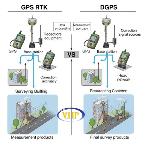 DGPS signalų palydovų tinklo iliustracija