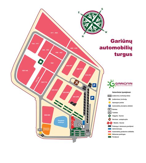 Gariūnų automobilių turgaus teritorijos panorama ir automobilių ekspozicijos zonos