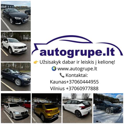 įvairių klasių automobilių pavyzdžiai nuomai