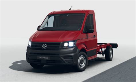 Volkswagen Crafter furgono išorės vaizdas ir krovinių skyriaus schema