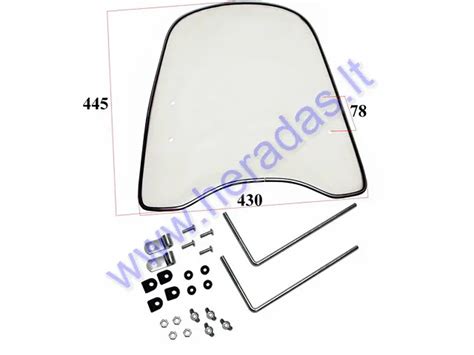 Motociklo priekinis stiklas, priderintas prie 