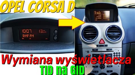 nuotrauka, lyginanti Opel Zafira TID, GID ir CID ekranus su parodymais