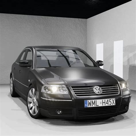 Volkswagen Passat B5 su priekiniais žibintais