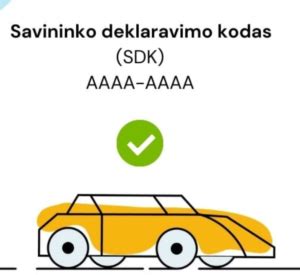 Savininko deklaravimo kodo (SDK) pavyzdys ir tikrinimo procesas