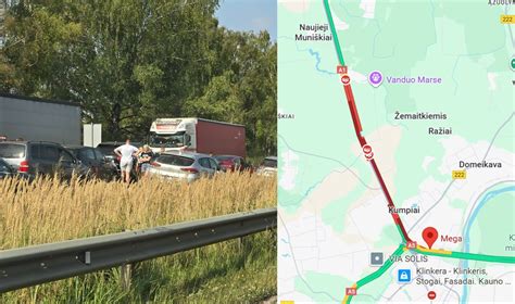 Schema, iliustruojanti avarijos S8 kelyje seką ir automobilių padėtį