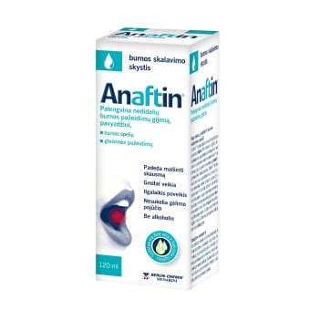 Anaftin produktų linijos pavyzdys (gelis, purškalas, skalavimo skystis)