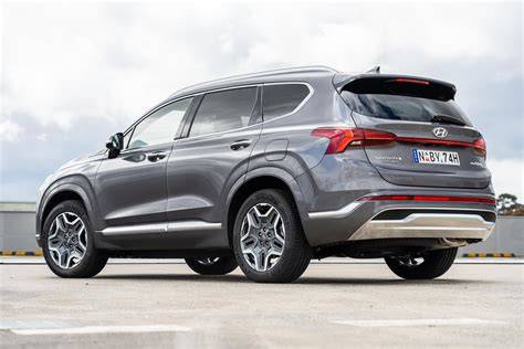 Thematic photo of Hyundai Santa Fe on a road