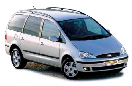 Infographic showing the evolution of Ford Galaxy Mk1 to Mk2 exterior design