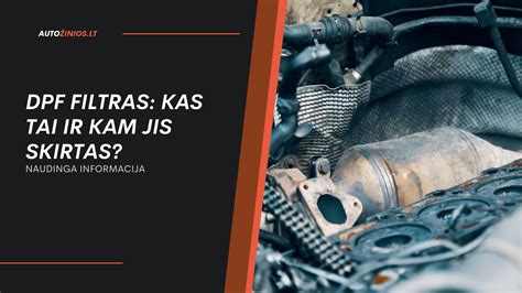 schematiškas vaizdas, kaip veikia DPF filtras automobilyje