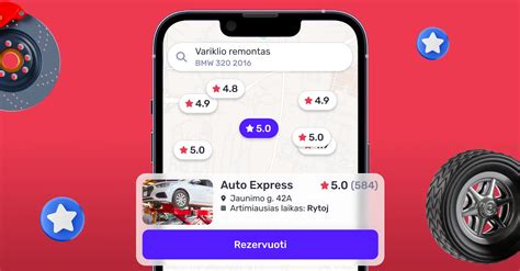 Autoserviso keltuvų infografika
