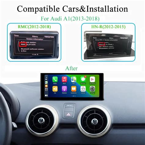 Infographic showing navigation system versions across Audi models and years