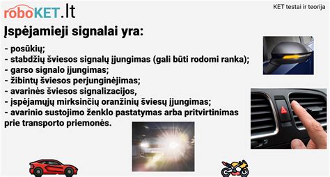 Infografika, iliustruojanti avarinės šviesos signalizacijos naudojimą vilkimo metu