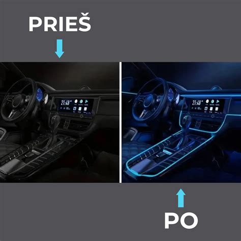 Nuotrauka: automobilio salono vaizdas su įjungta pagalbos vairuotojui sistema