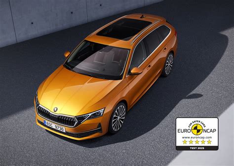 Euro NCAP avarijos testo rezultatai Škoda Octavia, iliustruojantys aukštą saugumą