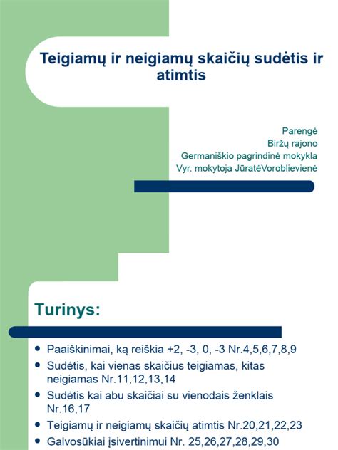 schema: ratlankio išnešimo (ET) paaiškinimas su teigiamu, nuliniu ir neigiamu išnešimu