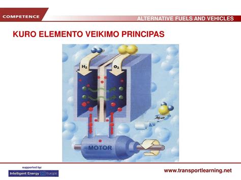 Vandenilio kuro elemento veikimo schema