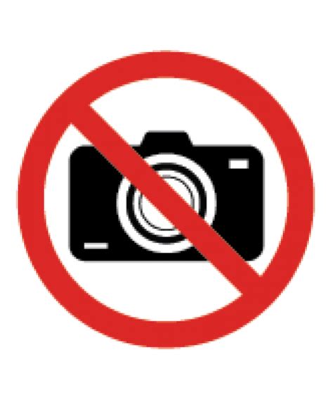 Draudžiama fotografuoti ženklo pavyzdys