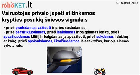 Pavyzdys: nežymėtas automobilis su įjungtais specialiaisiais šviesos signalais