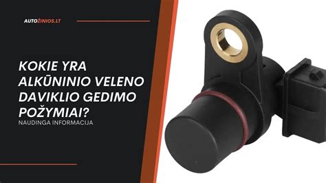 Impulsų siuntimo schema tarp alkūninio veleno daviklio ir variklio valdymo bloko