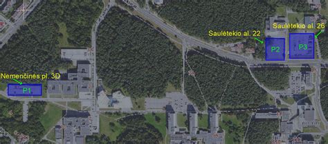 Sąsaja „TransParking“ programėlės, rodanti laisvas stovėjimo aikšteles