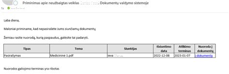 Schema, kaip užsakyti priminimo paslaugą apie TA galiojimo pabaigą