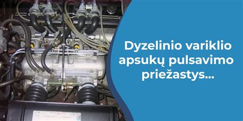 Variklio apsukų pulsavimo priežasčių infografika