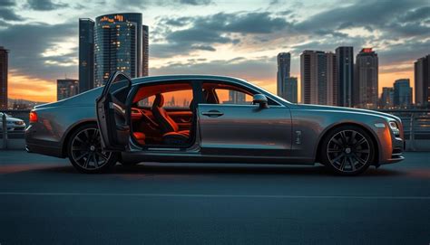 prabangus automobilis miesto industrinėje zonoje