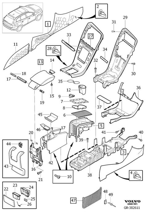 Techninė diagrama: Volvo XC60 pakabos schema