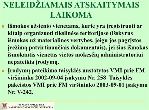 Schema, iliustruojanti skirtumą tarp leidžiamų ir neleidžiamų atskaitymų