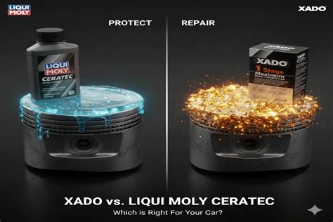 Alyvos priedų buteliukų nuotrauka, pvz., XADO ar Liqui Moly