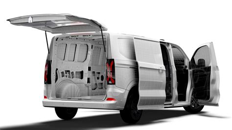 Ford Transit krovinių skyriaus schema