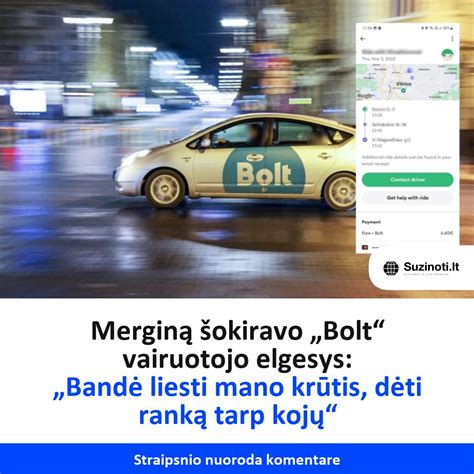Bolt vairuotojo programėlės sąsajos nuotrauka