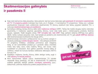 Televizijos programos sąsajos pavyzdys su aprašymais ir nuotraukomis