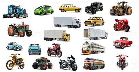 Thematic photo of various vehicle types (cars, motorcycles, quadricycles)