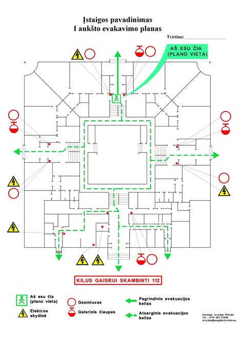 Procedūrinė schema: Veiksmų seka įvykus automobilio gaisrui