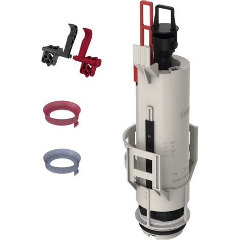 schematinis potinkinio WC bakelio vidaus vaizdas su nurodytomis pagrindinėmis dalimis