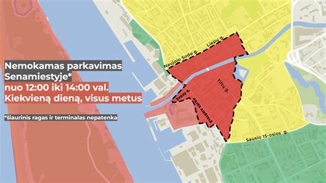 Parkavimo vietų žemėlapis Klaipėdoje