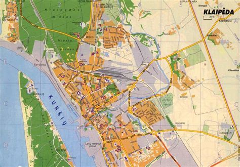 Informacinis žemėlapis su Klaipėdos pajūrio parkavimo zonomis