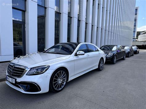 Prabangus Mercedes S klasės limuzinas vestuvėms