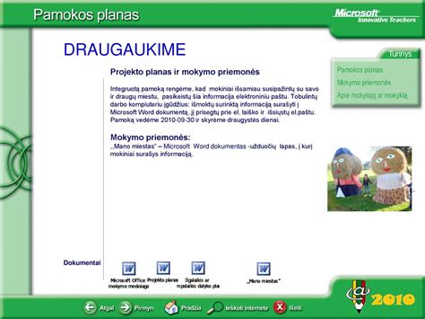 Transporto priemonės valdymo meniu, paspaudus Z klavišą