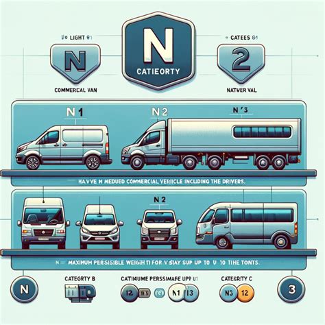 automobilio N1 ir M1 kategorijų vizualus palyginimas su nurodytais pagrindiniais skirtumais