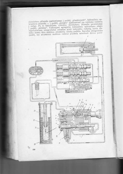 MTZ traktoriaus su turbokompresoriumi schema